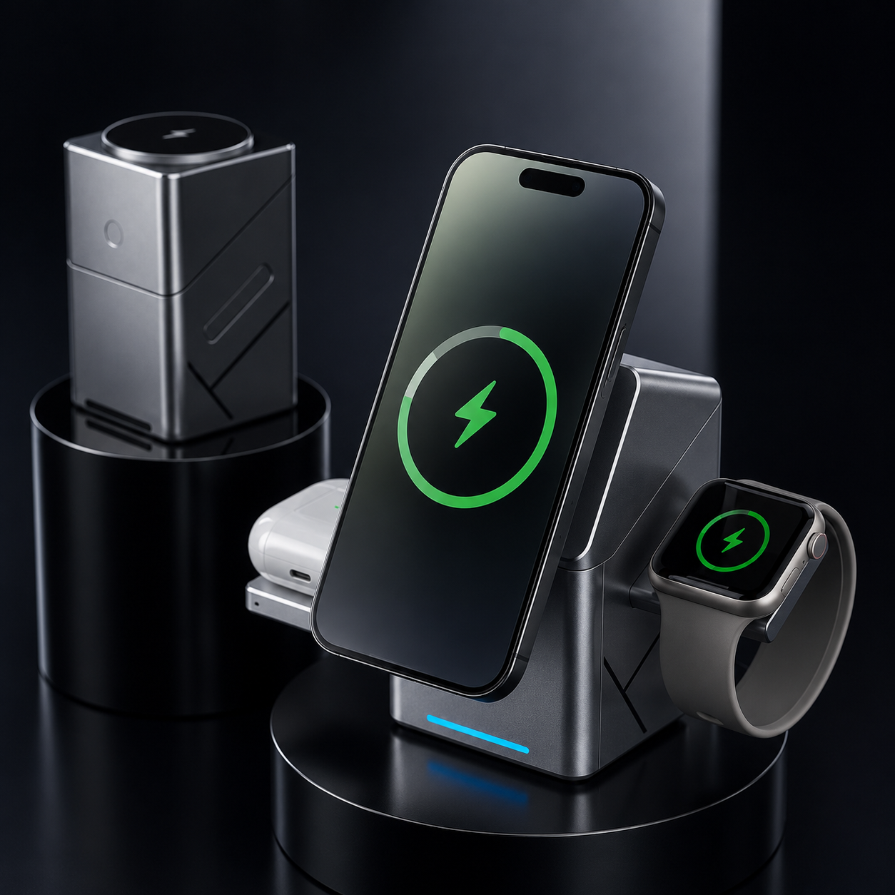Hollis PivotCharge 3-in-1 Qi2 Stand