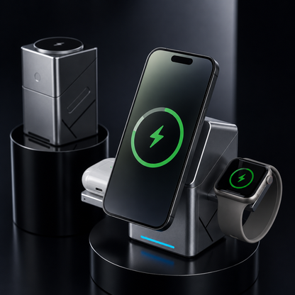 Hollis PivotCharge 3-in-1 Qi2 Stand