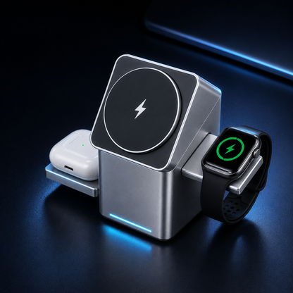 Hollis PivotCharge 3-in-1 Qi2 Stand